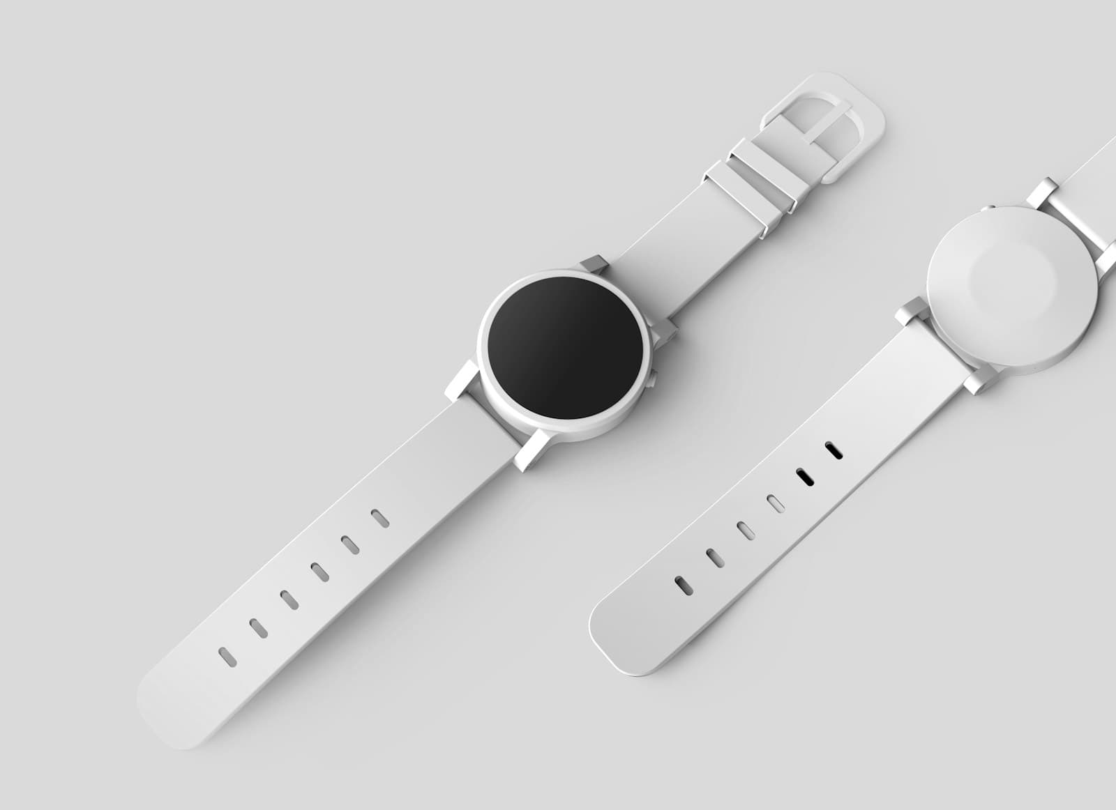 Minimal watch and jewellery styling on a neutral surface