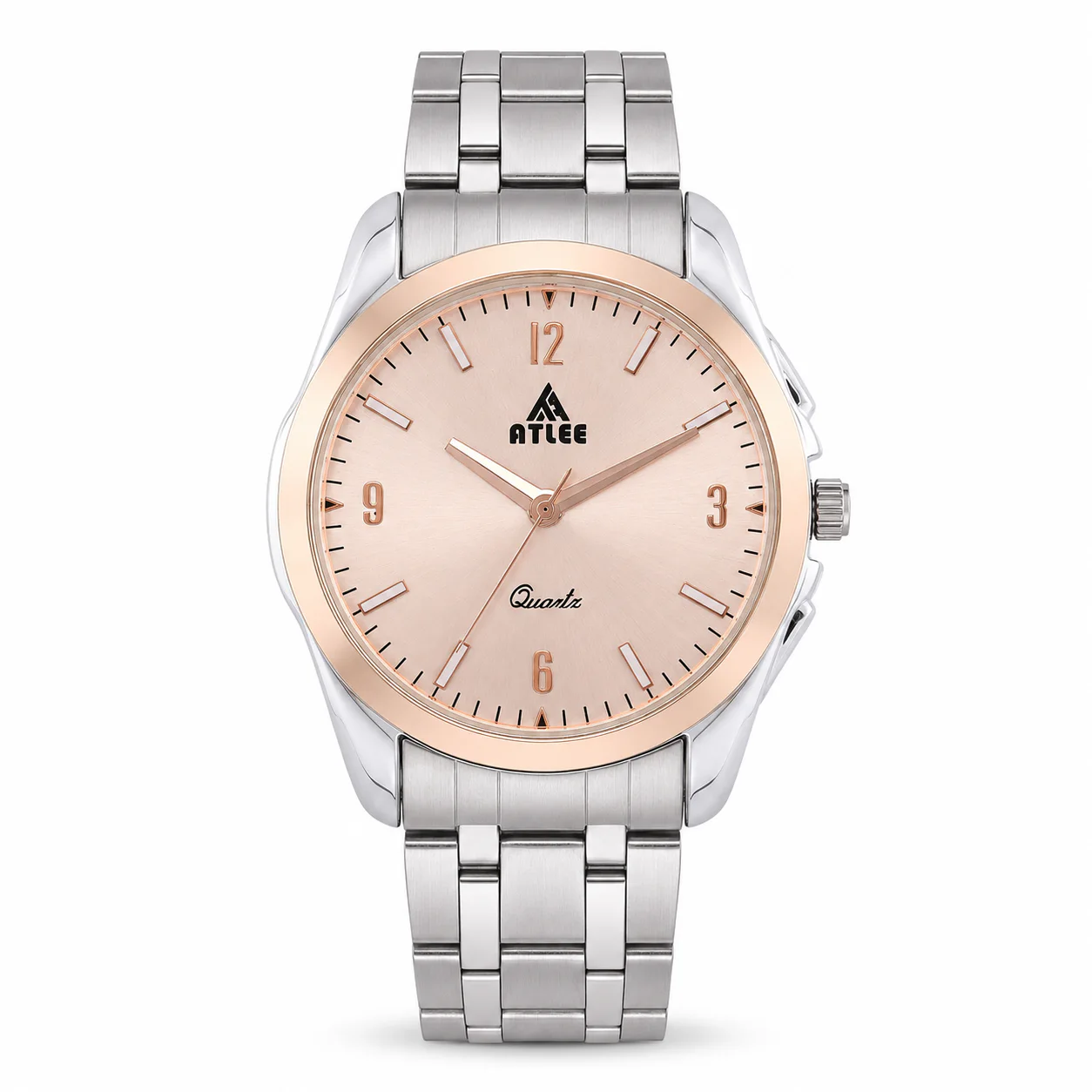 ATLEE A104 Rose Gold Dial Two-Tone Analog Watch for Men